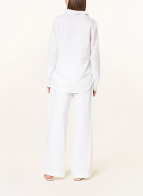 OPUS Blouse–style shirt FREDDA with linen, Color: WHITE (Image 1)