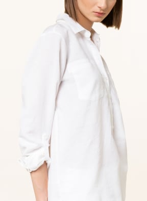 OPUS Blouse–style shirt FREDDA with linen, Color: WHITE (Image 1)