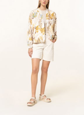 Herrlicher Satinblouson DANILA, Farbe: ECRU/ BRAUN/ GELB (Bild 1)