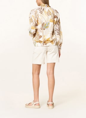 Herrlicher Satinblouson DANILA, Farbe: ECRU/ BRAUN/ GELB (Bild 1)