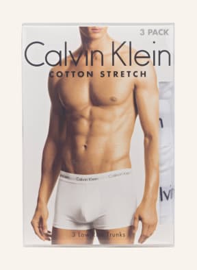 Calvin Klein 3er-Pack Boxershorts COTTON STRETCH Low Rise, Farbe: WEISS (Bild 1)