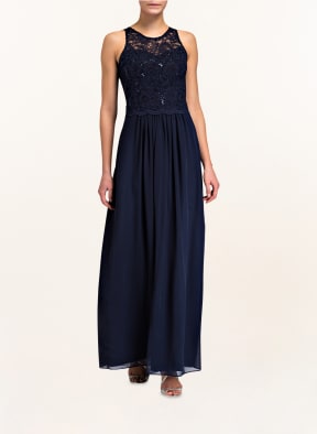 SWING Abendkleid mit Paillettenbesatz, Farbe: MARINE (Bild 1)