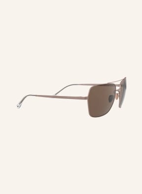 EMPORIO ARMANI Sunglasses AR6105 , Color: 300673 - MATTE SILVER/BROWN (Image 1)