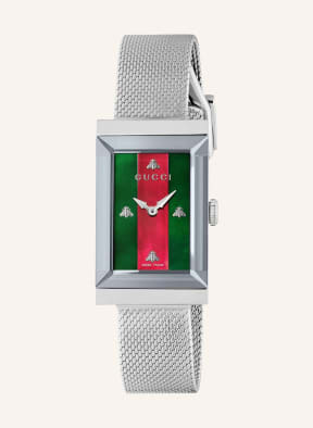 GUCCI Wrist watch G-FRAME, Color: SILVER/ GREEN/ RED (Image 1)