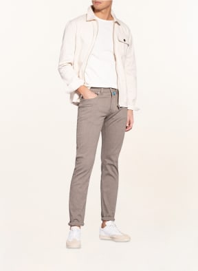 pierre cardin Trousers LYON tapered fit , Color: BEIGE/ DARK BROWN (Image 1)