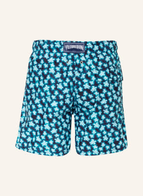 VILEBREQUIN Badeshorts BLURRED TURTLES, Farbe: DUNKELBLAU/ WEISS/ MINT (Bild 1)