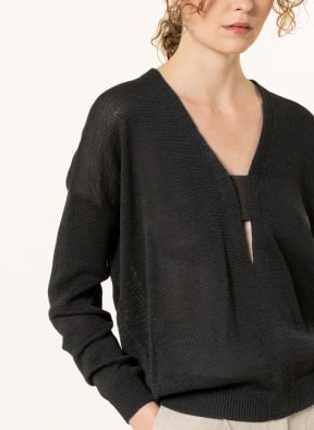 BRUNELLO CUCINELLI Sweater with decorative gems, Color: BLACK (Image 1)