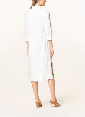 MARC CAIN Hemdblusenkleid mit Leinen und 3/4-Arm, Farbe: 110 off (Bild 1)