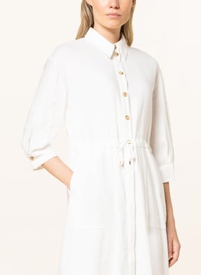 MARC CAIN Hemdblusenkleid mit Leinen und 3/4-Arm, Farbe: 110 off (Bild 1)