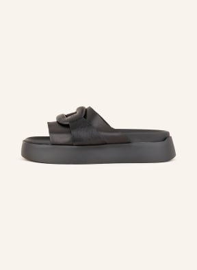 DONNA CAROLINA Platform slides, Color: BLACK (Image 1)