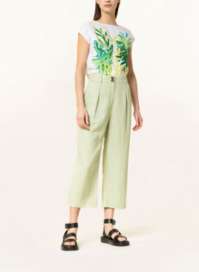 Betty Barclay T-shirt in linen with decorative gems, Color: WHITE (Image 1)