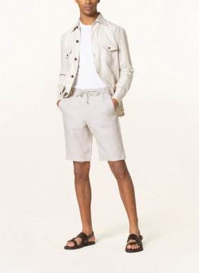 FIORONI Linen shorts in jogger style slim fit, Color: CREAM (Image 1)