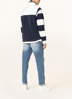 TOMMY JEANS Fleeceweste im Materialmix , Farbe: WEISS/ DUNKELBLAU (Bild 1)