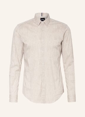 BOSS Shirt RONNI slim fit , Color: BEIGE/ WHITE (Image 1)