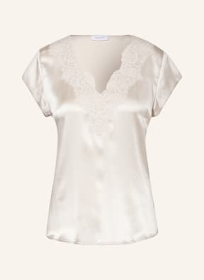 darling harbour Blusenshirt aus Seide mit Spitze , Farbe: CREME (Bild 1)