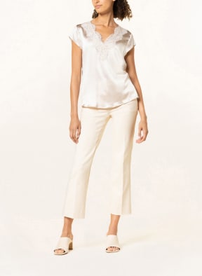 darling harbour Blusenshirt aus Seide mit Spitze , Farbe: CREME (Bild 1)