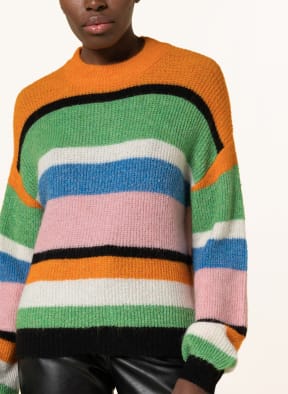 ICHI Sweater IHKAMARA, Color: ORANGE/ GREEN/ LIGHT PINK (Image 1)