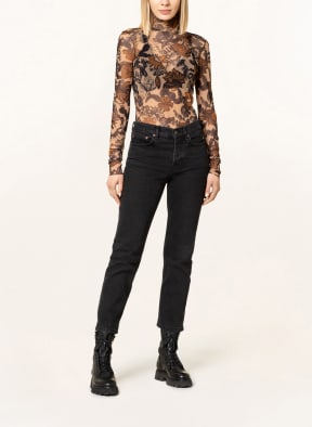MARC CAIN Rollkragenshirt aus Mesh, Farbe: 623 light brown (Bild 1)
