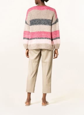 LUISA CERANO Strickhülle mit Alpaka, Farbe: ROSA/ BEIGE (Bild 1)