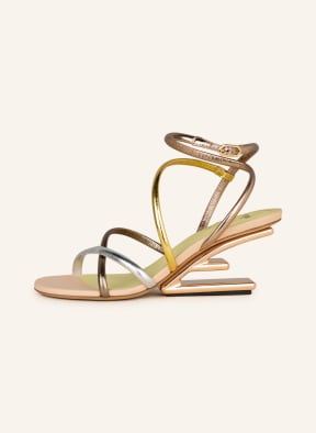 FENDI Sandals, Color: NUDE/ GOLD/ SILVER (Image 1)