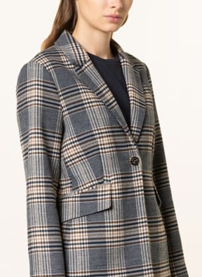 MOS MOSH Blazer ARZO , Color: BLUE/ ECRU/ DARK BROWN (Image 1)