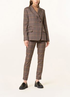 MOS MOSH Blazer TARA ANSINI, Color: DARK BROWN/ LIGHT BROWN/ ORANGE (Image 1)