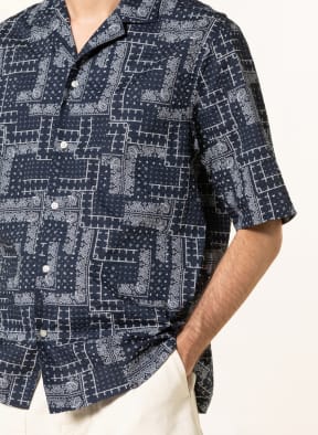 Officine Générale Resort shirt EREN comfort fit, Color: DARK BLUE/ WHITE (Image 1)