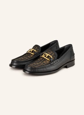 FENDI Loafers in black light brown