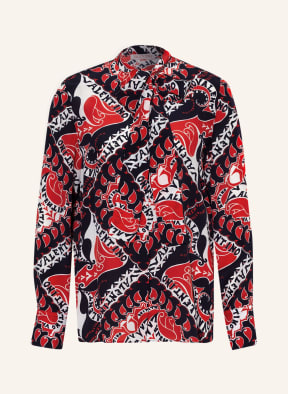 VALENTINO Bow-tie blouse in silk, Color: RED/ DARK BLUE/ ECRU (Image 1)