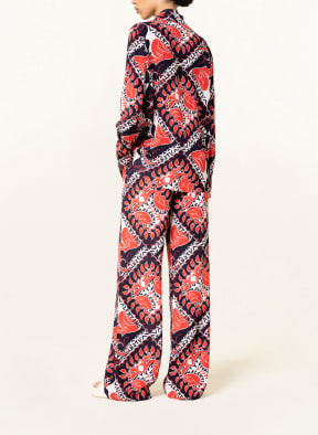 VALENTINO Bow-tie blouse in silk, Color: RED/ DARK BLUE/ ECRU (Image 1)