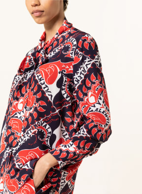 VALENTINO Bow-tie blouse in silk, Color: RED/ DARK BLUE/ ECRU (Image 1)