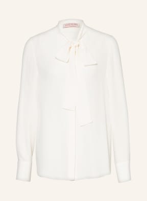 VALENTINO Bow-tie blouse in silk , Color: ECRU (Image 1)