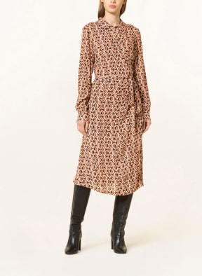 summum woman Wrap dress , Color: LIGHT BROWN/ ORANGE/ BLACK (Image 1)
