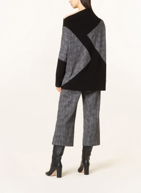 Joseph Ribkoff Pullover im Materialmix, Farbe: SCHWARZ/ GRAU (Bild 1)
