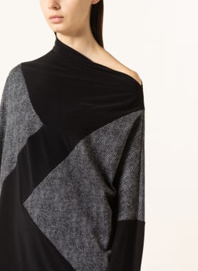 Joseph Ribkoff Pullover im Materialmix, Farbe: SCHWARZ/ GRAU (Bild 1)