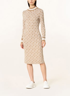 BOSS Knit dress FOGELA, Color: CAMEL/ WHITE (Image 1)