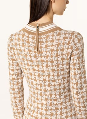 BOSS Knit dress FOGELA, Color: CAMEL/ WHITE (Image 1)