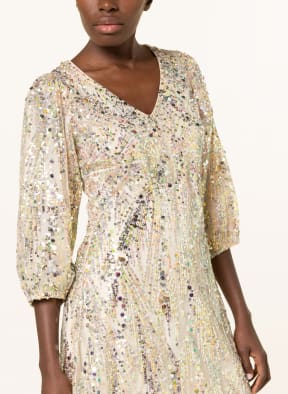 NEO NOIR Dress SLOANE with 3/4 sleeves and sequins, Color: BEIGE (Image 1)
