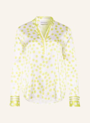 HERZEN'S ANGELEGENHEIT Blusenshirt aus Seide, Farbe: CREME/ NEONGRÜN (Bild 1)