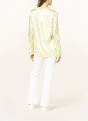 HERZEN'S ANGELEGENHEIT Blusenshirt aus Seide, Farbe: CREME/ NEONGRÜN (Bild 1)