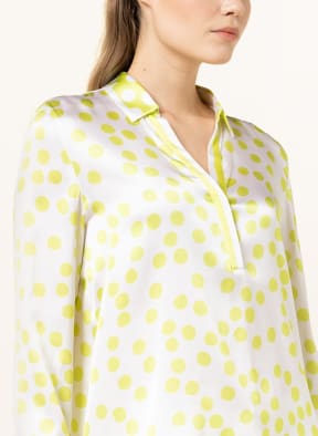 HERZEN'S ANGELEGENHEIT Blusenshirt aus Seide, Farbe: CREME/ NEONGRÜN (Bild 1)