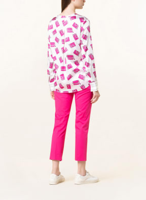 HERZEN'S ANGELEGENHEIT Blusenshirt aus Seide , Farbe: WEISS/ FUCHSIA (Bild 1)