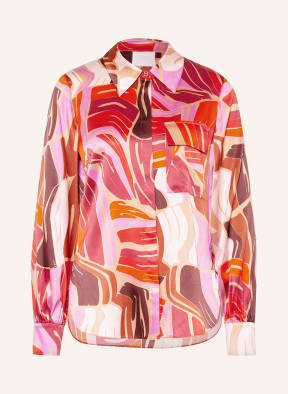 IVI collection Hemdbluse aus Seide, Farbe: ROT/ DUNKELROT/ CAMEL (Bild 1)