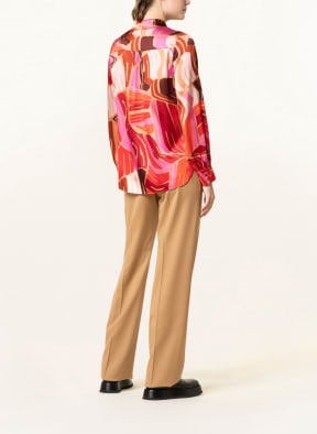 IVI collection Hemdbluse aus Seide, Farbe: ROT/ DUNKELROT/ CAMEL (Bild 1)