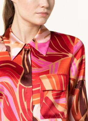IVI collection Hemdbluse aus Seide, Farbe: ROT/ DUNKELROT/ CAMEL (Bild 1)
