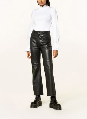 rich&royal Blouse-style shirt in mixed materials, Color: WHITE (Image 1)