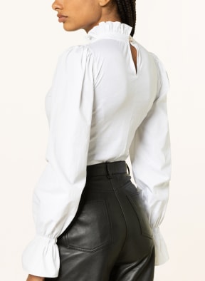 rich&royal Blouse-style shirt in mixed materials, Color: WHITE (Image 1)
