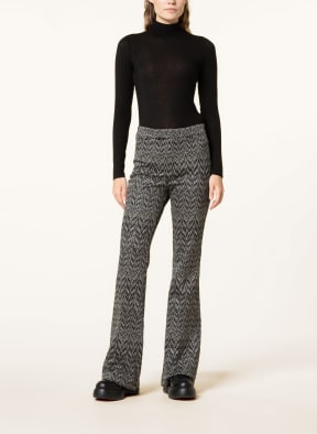 MAC DAYDREAM Bootcut trousers ZOOM with glitter thread, Color: BLACK/ LIGHT GRAY (Image 1)