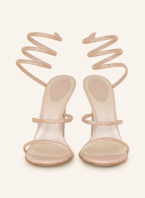 RENE CAOVILLA Sandals CLEO with decorative gems, Color: NUDE (Image 1)