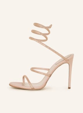 RENE CAOVILLA Sandals CLEO with decorative gems, Color: NUDE (Image 1)